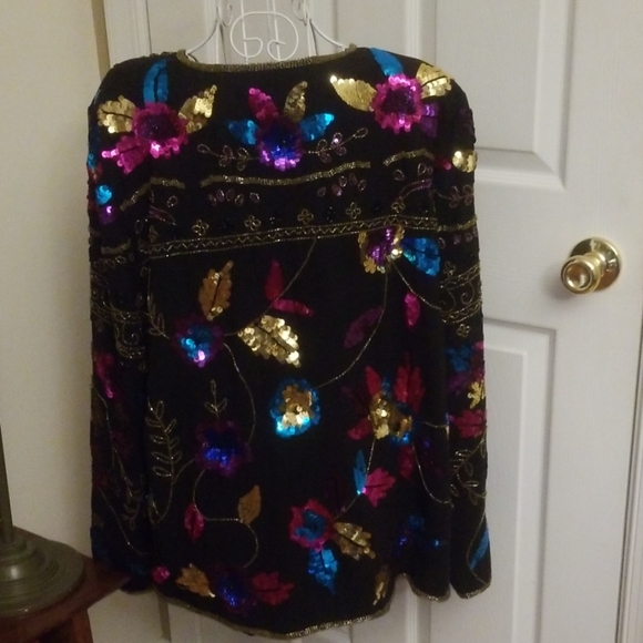 Gorgeous Draper's & Damon's silk sequined jacket - Picture 6 of 7
